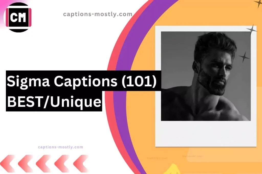 screenshot of sigma captions for instagram with chad image and same overlay text